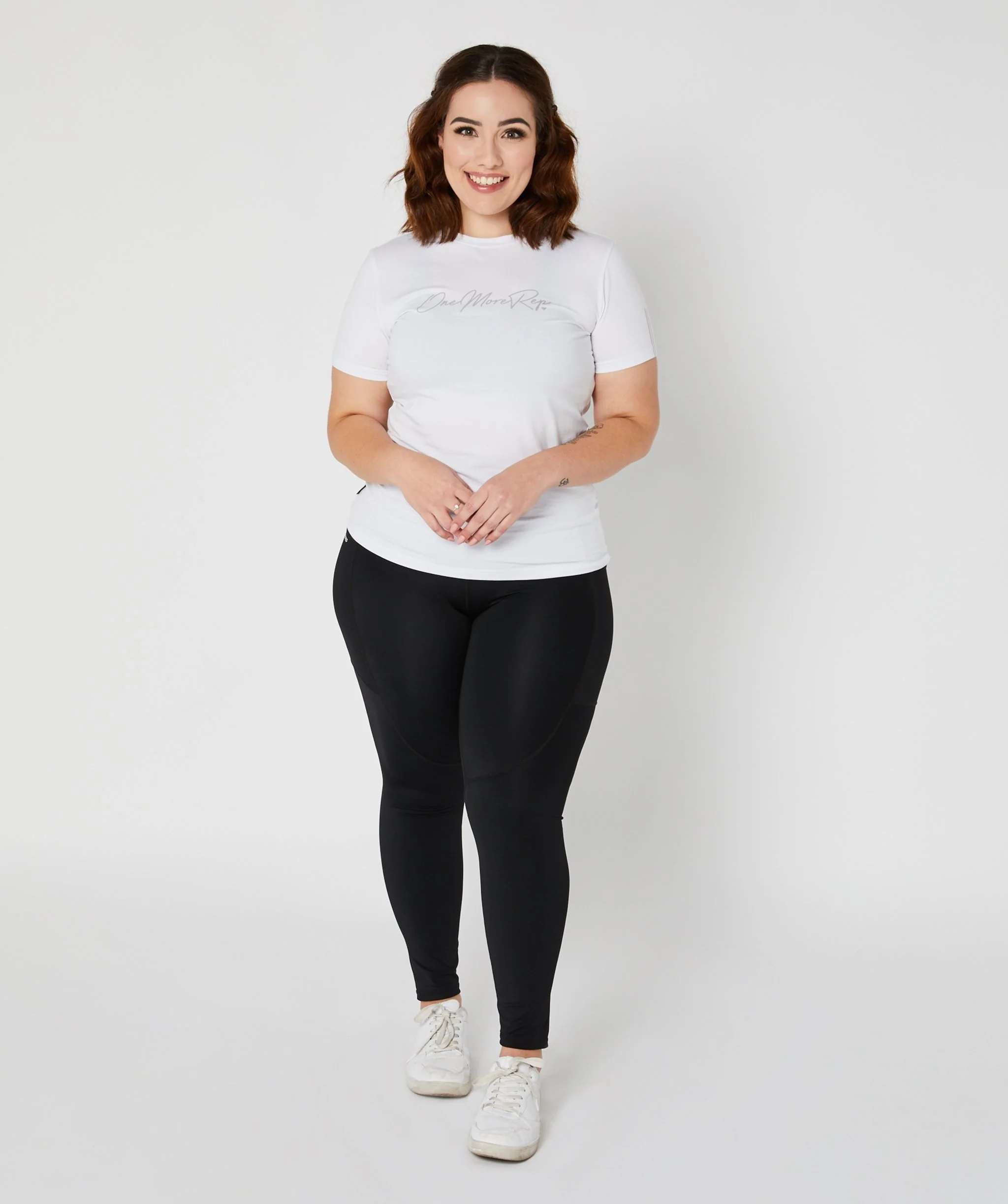 Core Fitted Tee (White) by OneMoreRep - Image 7