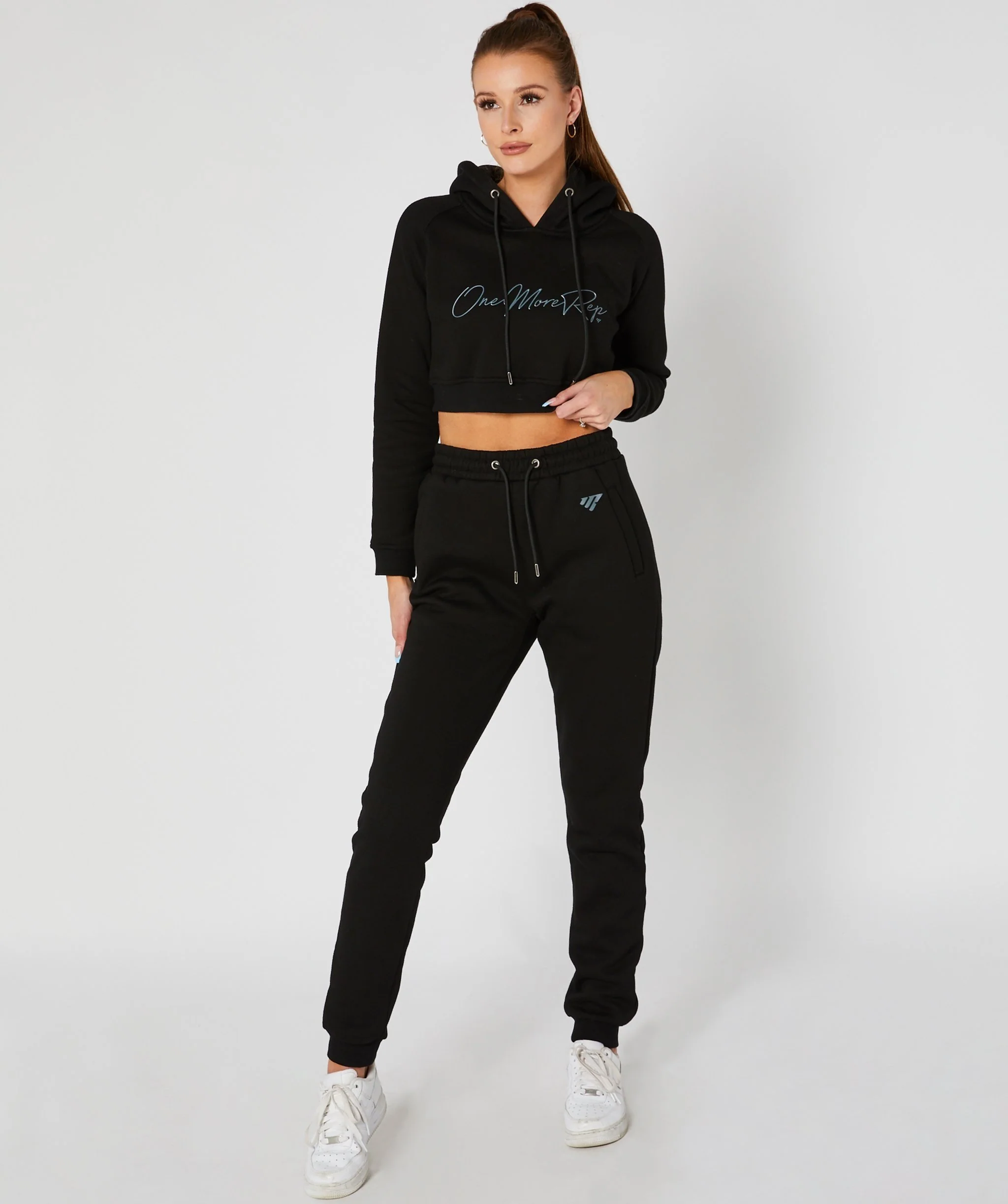 Crop Pullover Hoodie (Black) by OneMoreRep - Image 14