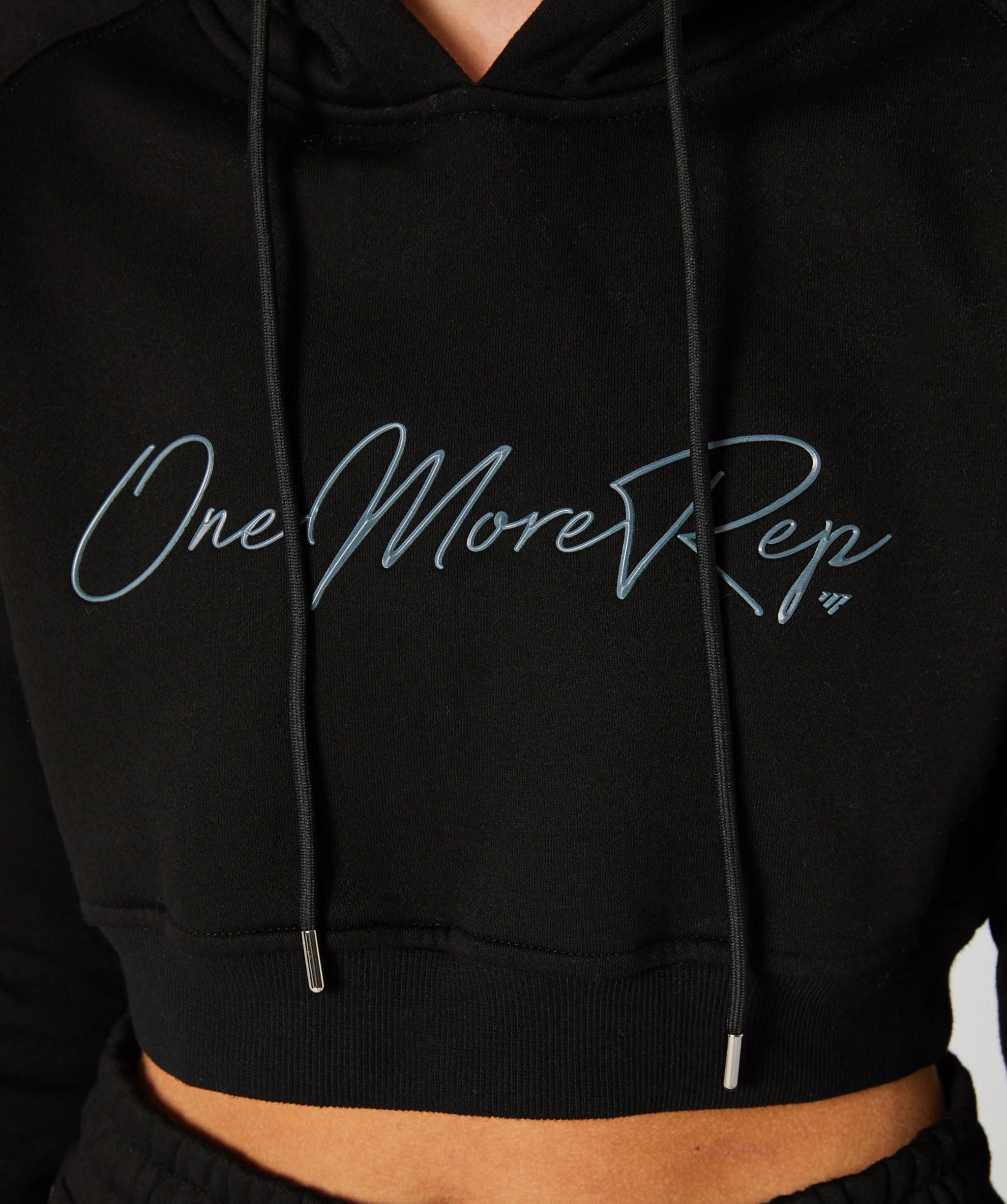 Crop Pullover Hoodie (Black) by OneMoreRep - Image 18
