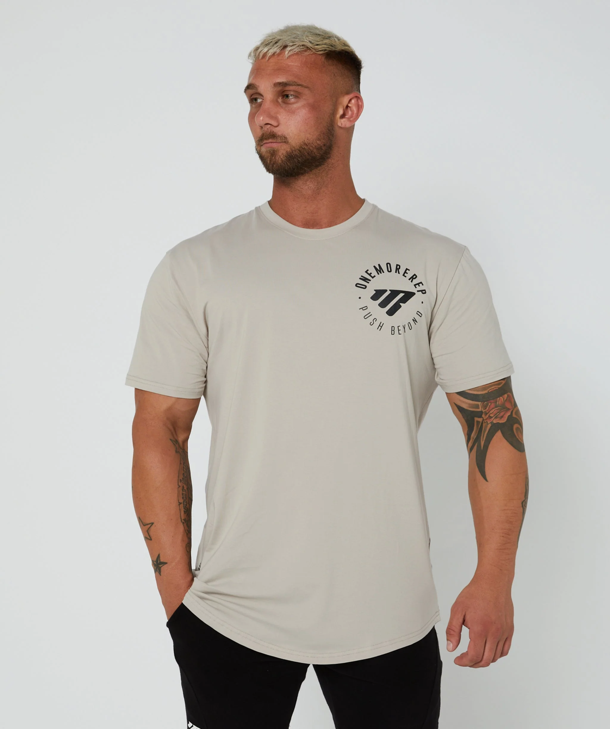 Iconic Max T-Shirt V2 (Stone) by OneMoreRep