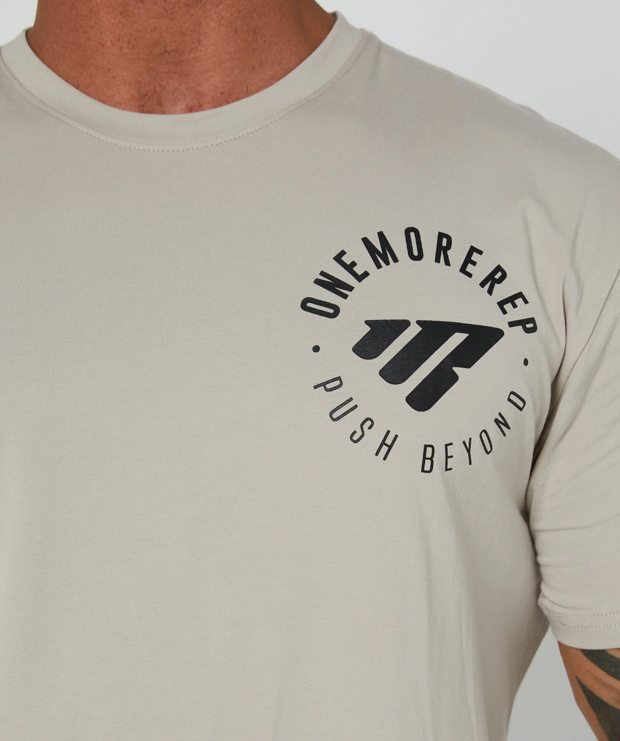 Iconic Max T-Shirt V2 (Stone) by OneMoreRep - Image 2