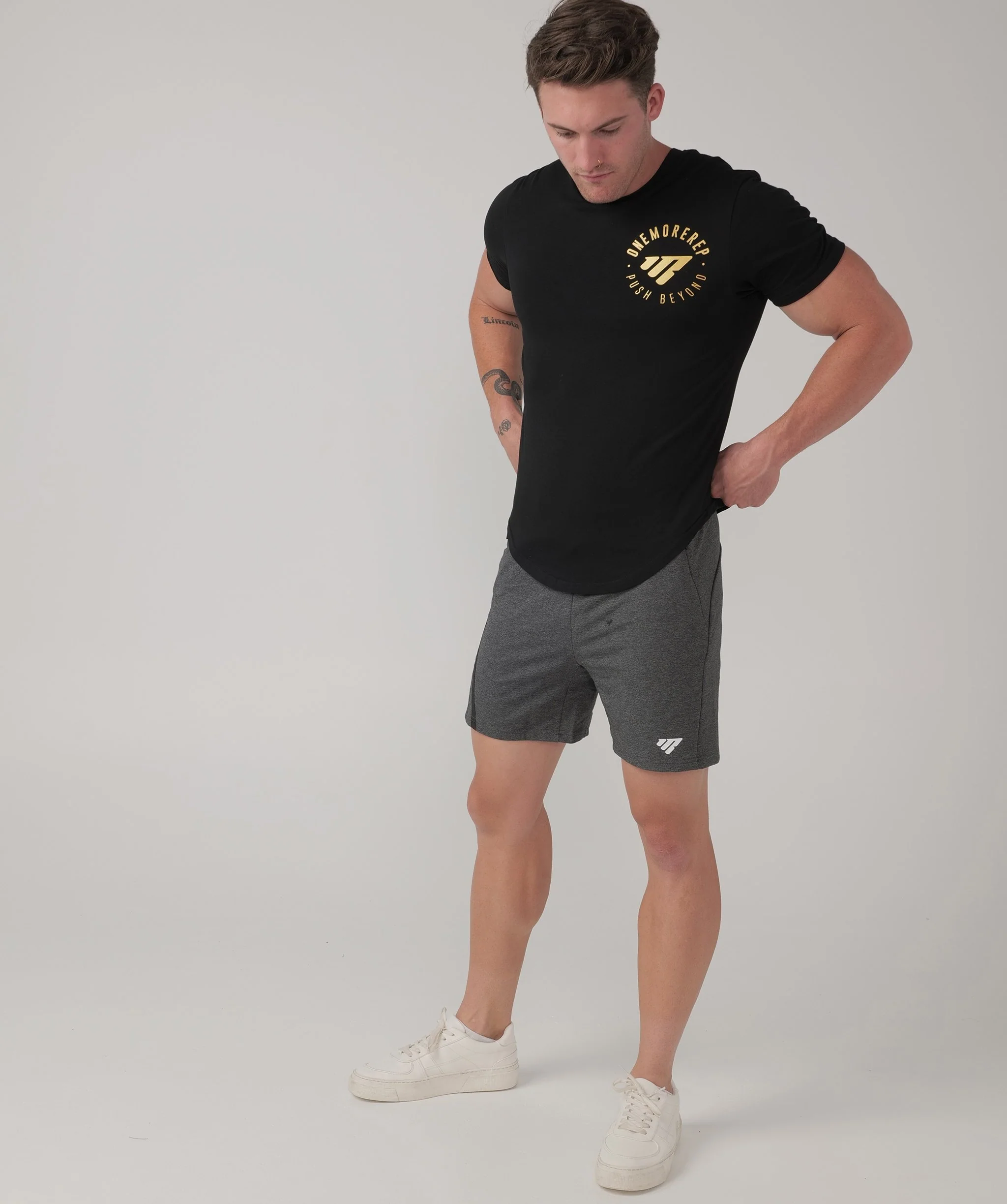 Iconic Max Tee (Black / Gold) by OneMoreRep