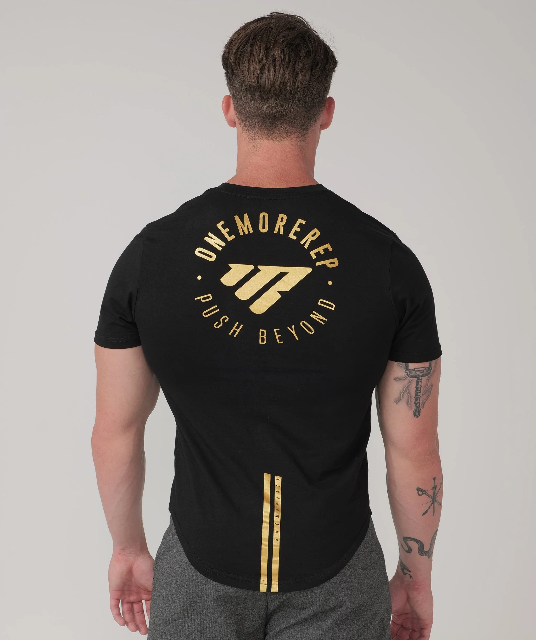 Iconic Max Tee (Black / Gold) by OneMoreRep - Image 2