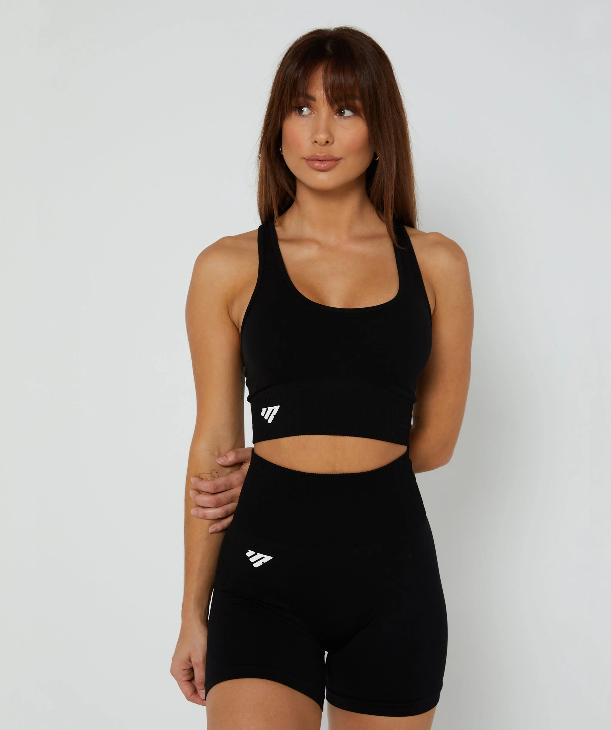 Luxe Seamless Sports Bra (Black) by OneMoreRep