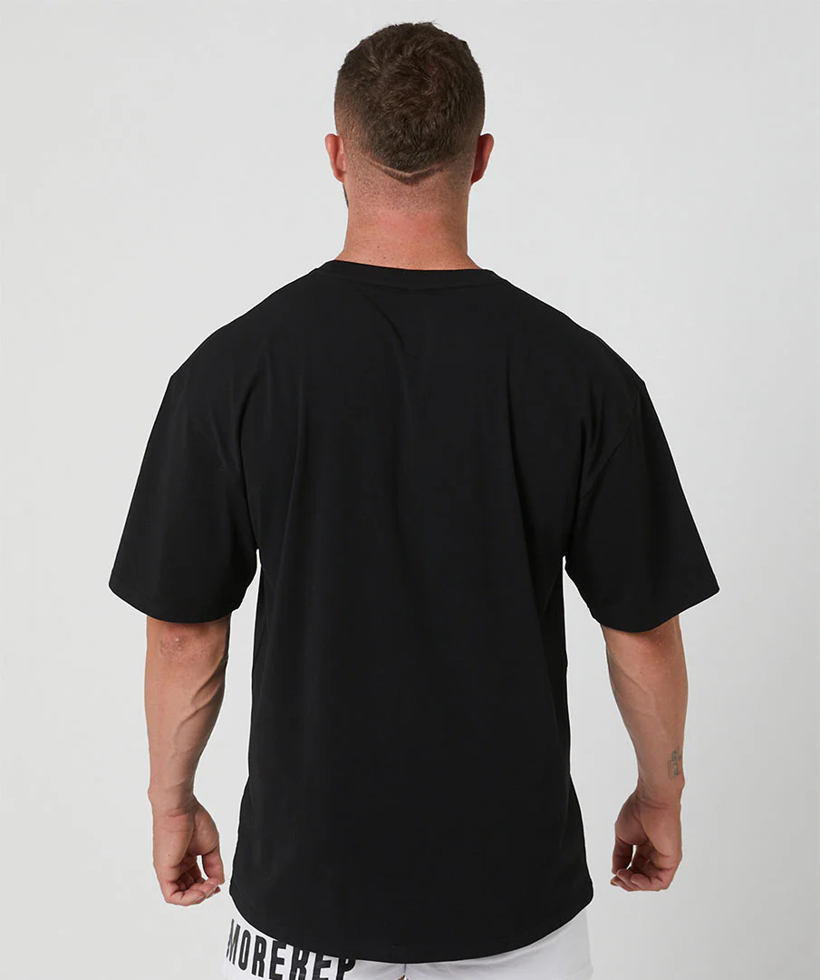 Oversized Pump Unisex Tee Black/Violet by OneMoreRep - Image 6