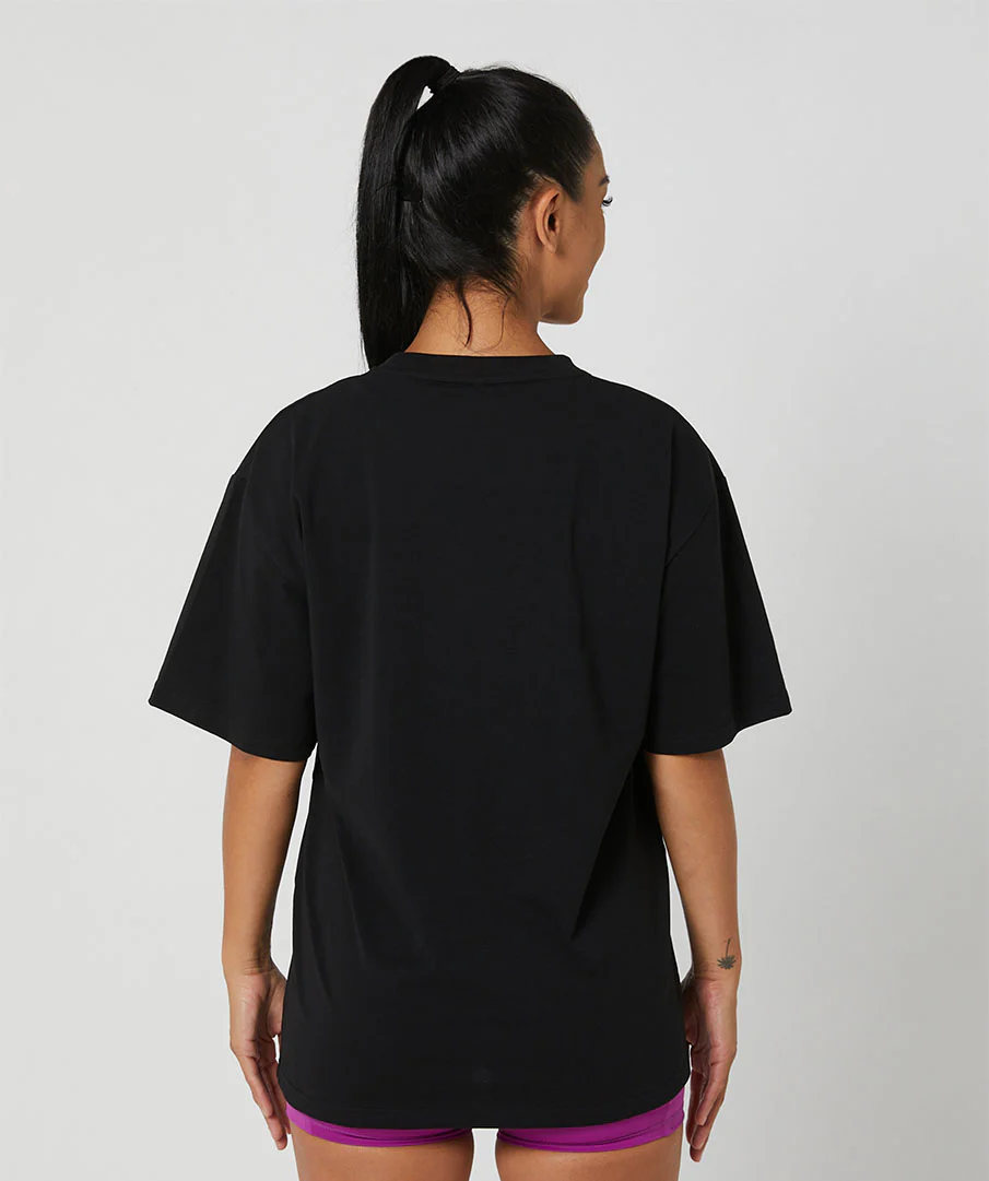Oversized Pump Unisex Tee Black/Violet by OneMoreRep - Image 7