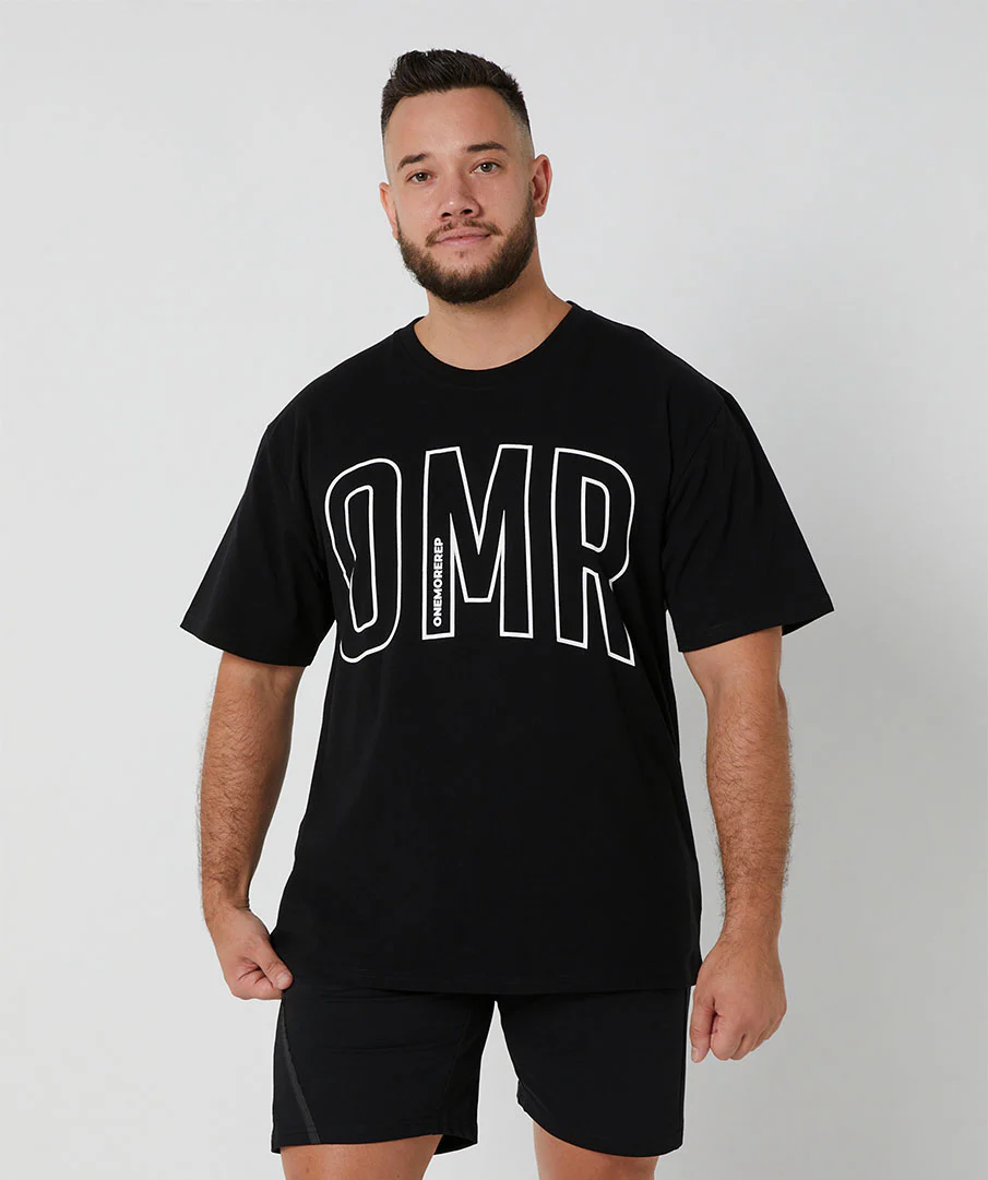 Oversized Pump Unisex Tee Black/White by OneMoreRep - Image 11