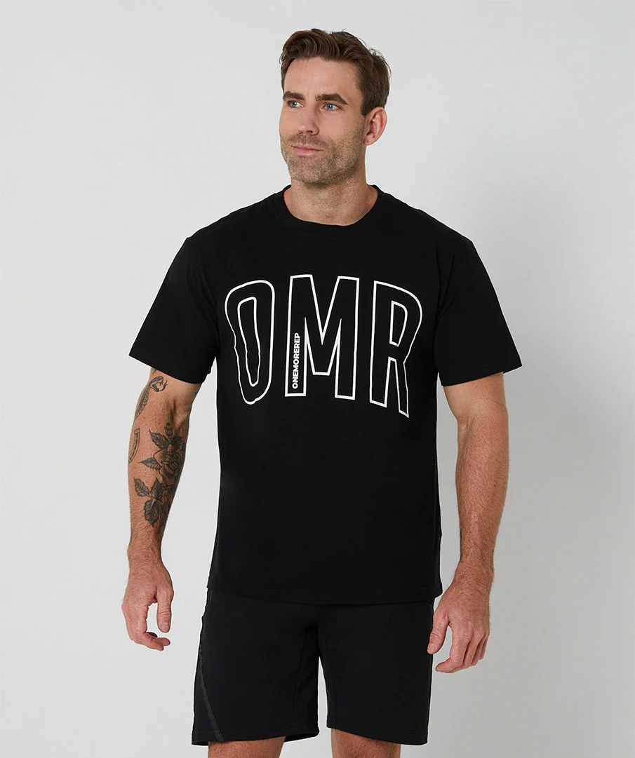 Oversized Pump Unisex Tee Black/White by OneMoreRep - Image 2