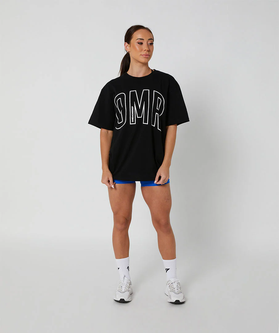 Oversized Pump Unisex Tee Black/White by OneMoreRep - Image 3
