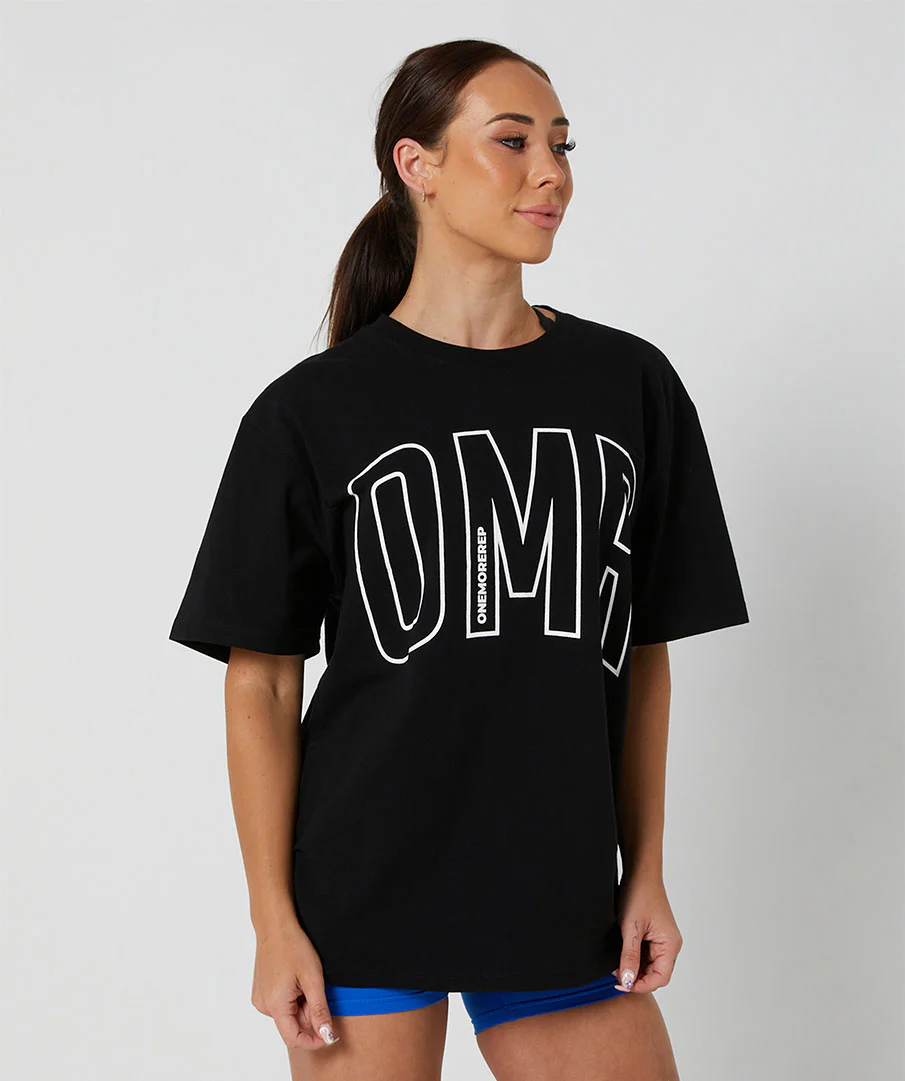 Oversized Pump Unisex Tee Black/White by OneMoreRep - Image 6